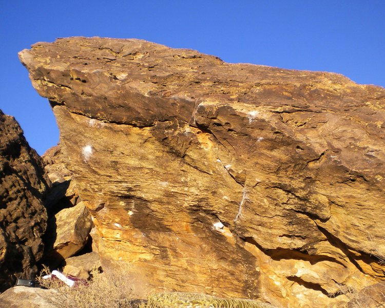 "Riggs Hill" is comprised of the Morrison formation, a distinctive sequence of late Jurassic sedimentary rock, 155 million years old. Escondido Circle, bondo boulder.