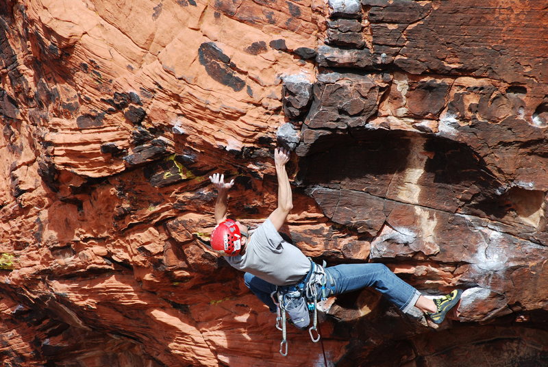 J. Steck, finding the hard way to do the crux.  