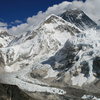 khumbu Ice fall with Everest in background