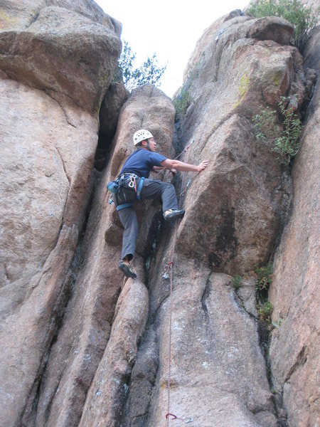 Ken Grobaski at the crux.