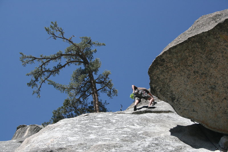 Nathan Fitzhugh preparing to mantle the knob on The Plaque.<br>
5-17-09