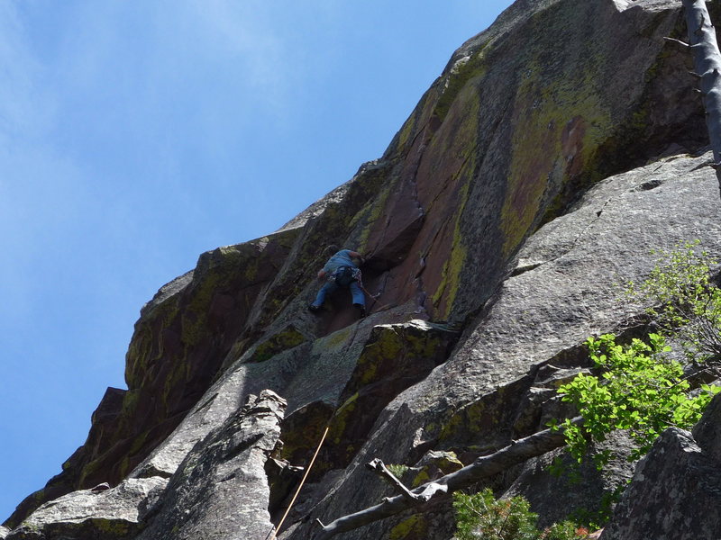 Setting up for the traverse.