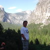 Day 3 - Me chillin' at the base of the Apron, Little Yosemite Valley behind.<br>
<br>
Photo by Joe V.