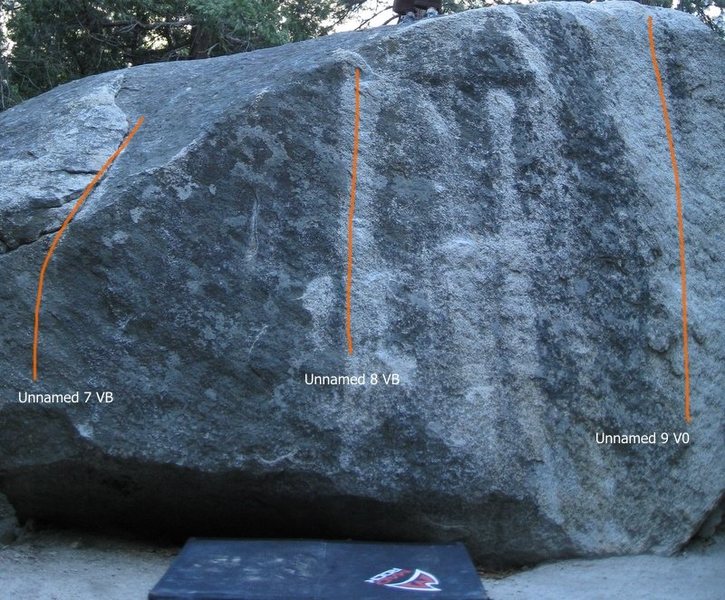 Birdwell boulder. North side topo