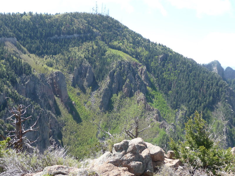 A portion of Pinnacle Valley, taken from the summit of The Needle.