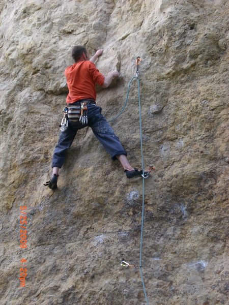 Just above the crux
