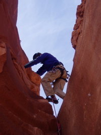 Pitch 2. the chockstone is no longer present