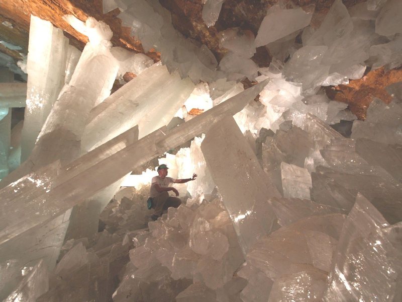 Crystals in cave