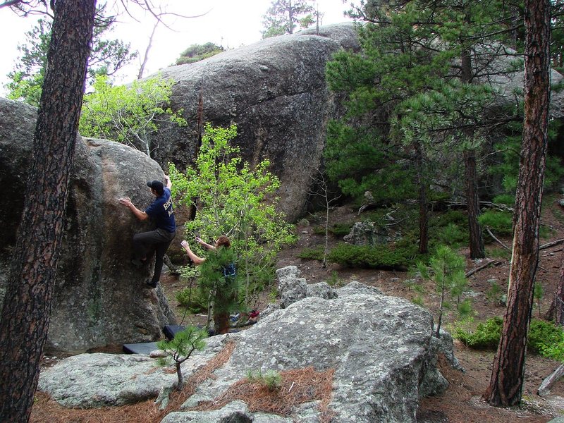 Climbing in Buffalo Boulder, The Needles Of Rushmore