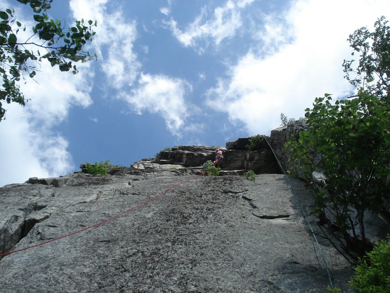Tanya following through the roofs at West Pole.