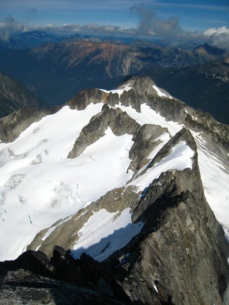 Looking down the North Ridge from the summit.