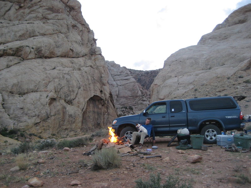 Camp at Three Fingers Canyon