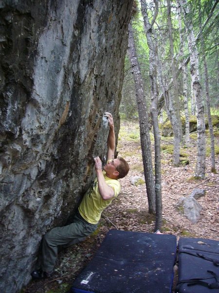 Finger on the Trigger V5, Frostbite Boulders, Eagle River, AK