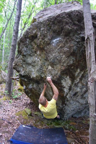 A Steady Diet of Frostbite V6/7, Frostbite Boulders, Eagle River, AK