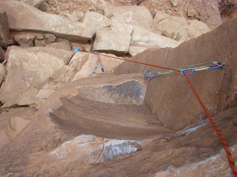 Looking down on the mantle from the top.