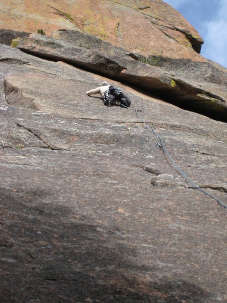 Seth at the blank "10a" crux.