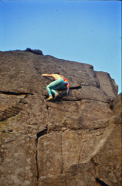 Midway up Sickle Buttress