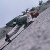 Res von Känel on Waterfall Dome during the FA of Pilz Grind 1983