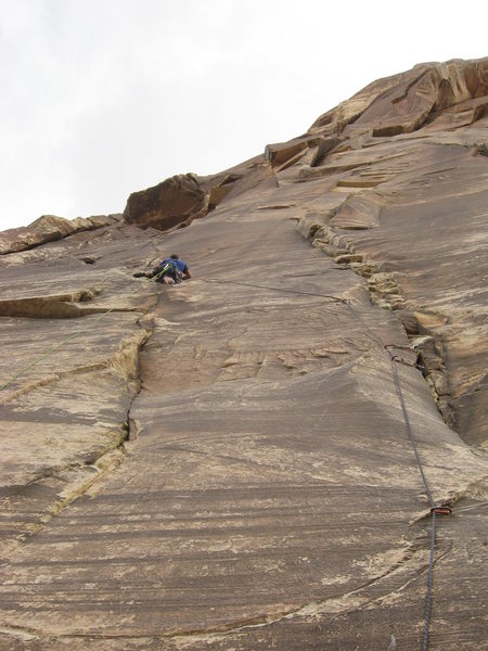 Mike on pitch 6 (10a) of Texas Hold Em.