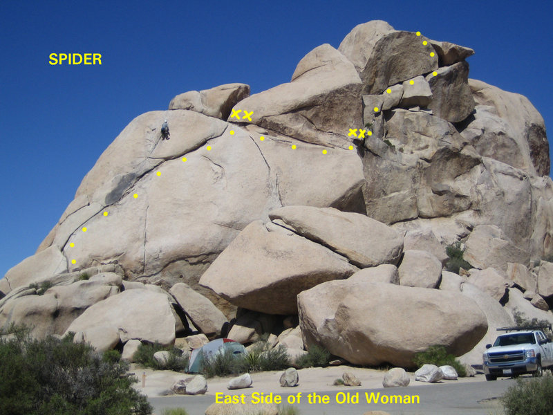 Spider on the east side of The Old Woman