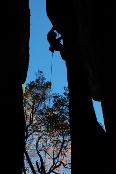 Climbing with friends in Georgia.
