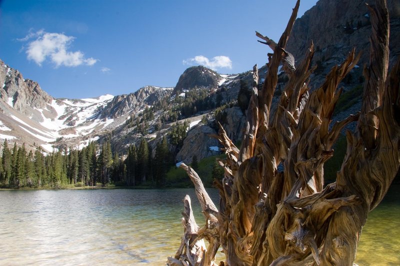 The tranquil Fern Lake, situated 1500' above the village of June Lake.