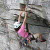 Elyse sending the roof- pretty steep for 5.7!!