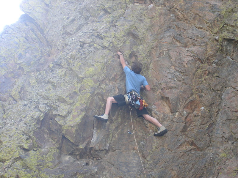 Ed's first lead ever! Left of Seven- A pumpy 5.9, not too bad if you're askin' me.