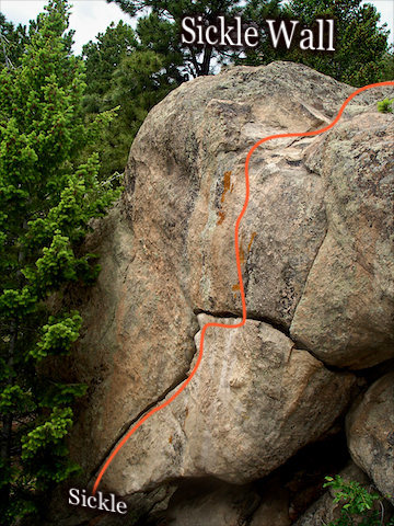 Photo beta for "Sickle."  The "Elicit Area."  Three Sisters Park, Colorado.