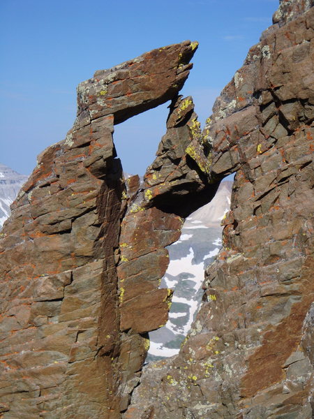 Rock formation on the SW ridge of Sneffels.