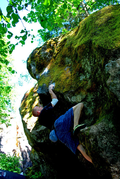 Working up to the inverted V pinch on The Siren.