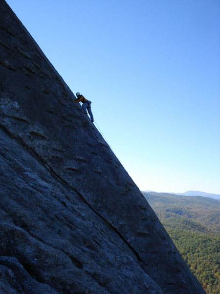 This gives a good idea of the angle of Sundial Crack near the top