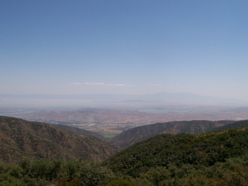 View from the Maple Creek => Bedford Peak trail (Silverado Cyn, CA). Love that smog.