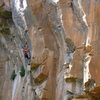 Mike Sokoloff, finding it during the second ascent. Sports action!