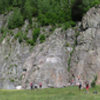 The main crag at Les Gaillands