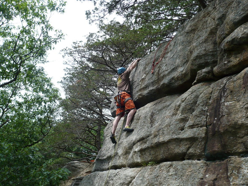 John Knoernschild topping out. <br>
<br>
Photo by: Paul Campbell