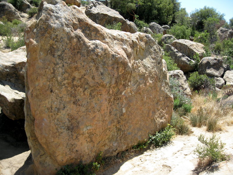 Gun Crazy goes up just left of center on this boulder.