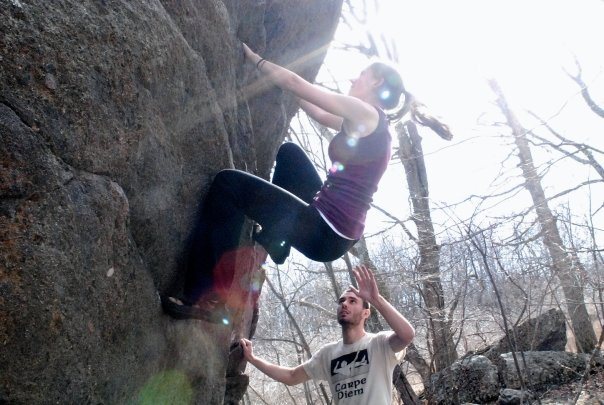 Sarene Cullen on "Ranger Rick", Information Station Boulders, Grayson Highlands State Park, Va