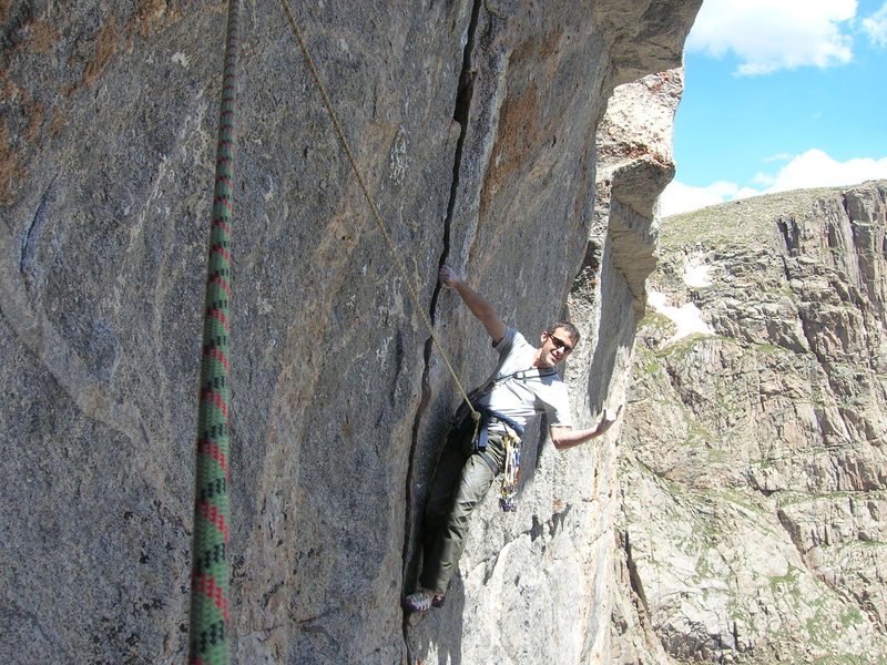 After the traverse on pitch 3.