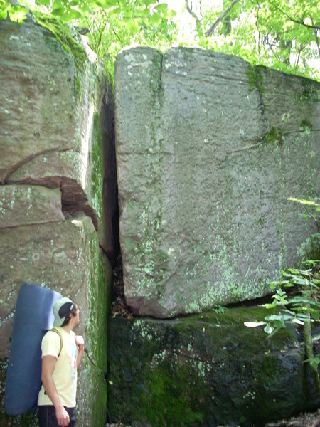Climb the face.