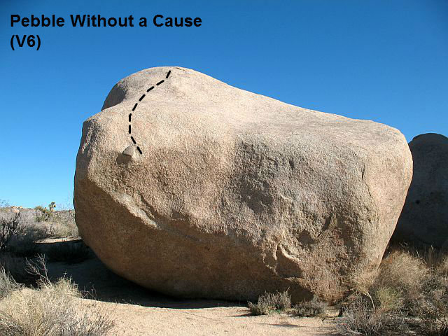 Pebble Without a Cause (V6), Joshua Tree NP