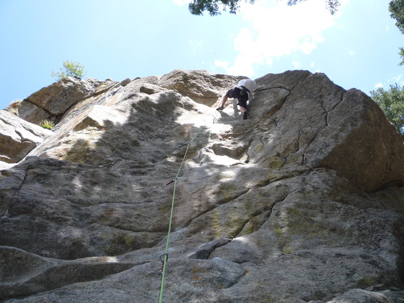 Pulling the crux.