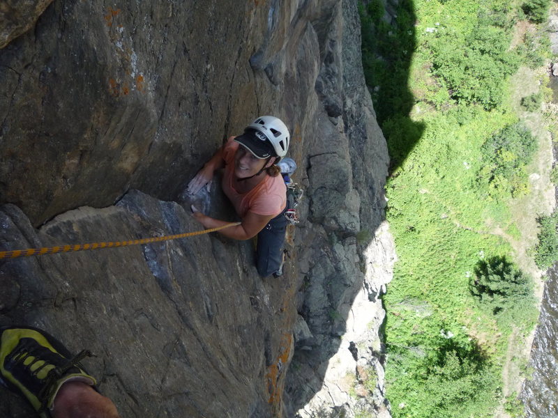 CM finishing the third pitch.