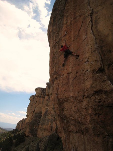 The best route at Shelf? Resting up for the sting in the tail on the Gym Arete Direct.