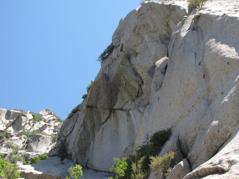Looking at the climb from the egg trail