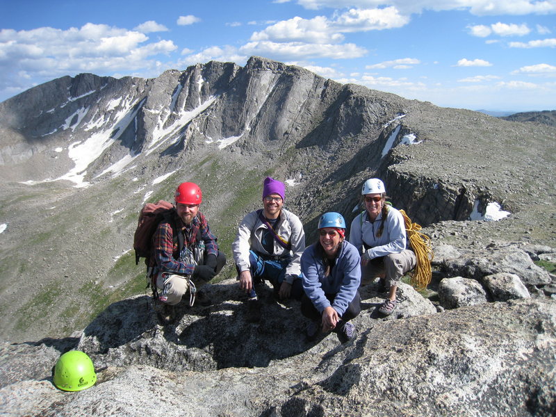 With Sandy, Mikey, and Laurelyn after climbing the 2nd Apron (above the gap between Mikey and me).
