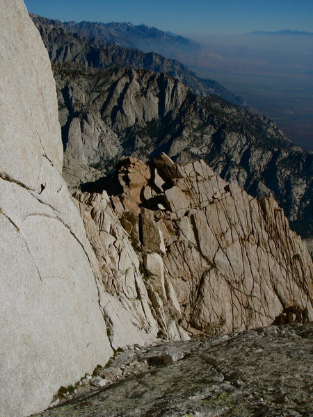 Looking north up the eastern edge of the Sierras and the Owens River Valley from the North Ridge of Lone Pine Peak.