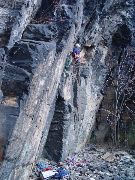Nearing the crux on Center Stage and All Alone