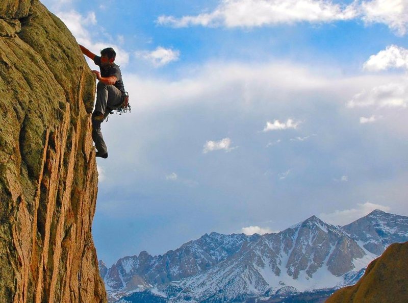 Rock Climbing In Buttermilk Crags Sierra Eastside