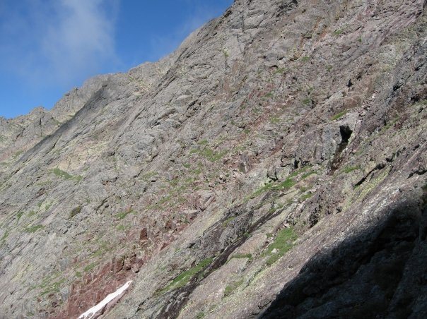 Looking back at the easy first part of the traverse.
